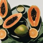 Papayas on a plate.